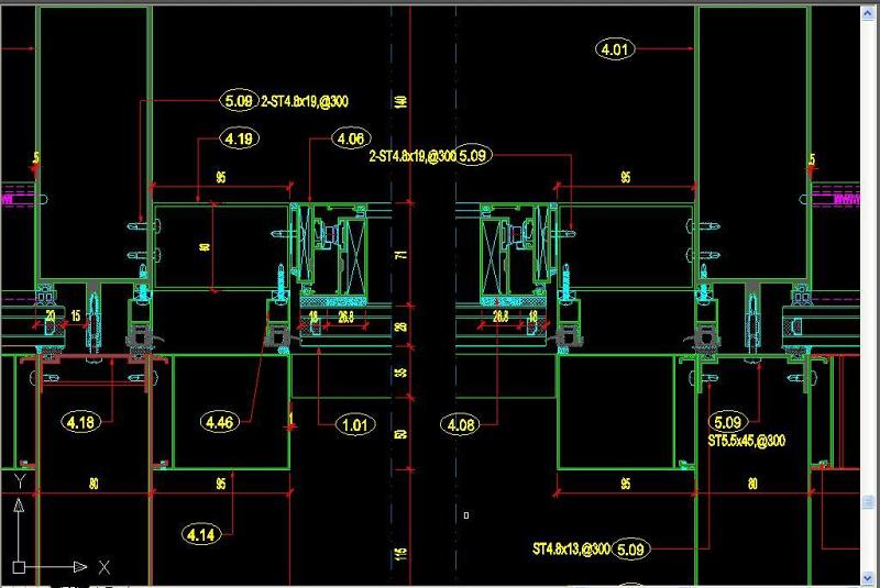 原创<a href=https://www.yitu.cn/su/7430.html target=_blank class=infotextkey>玻璃幕墙</a>CAD节点图