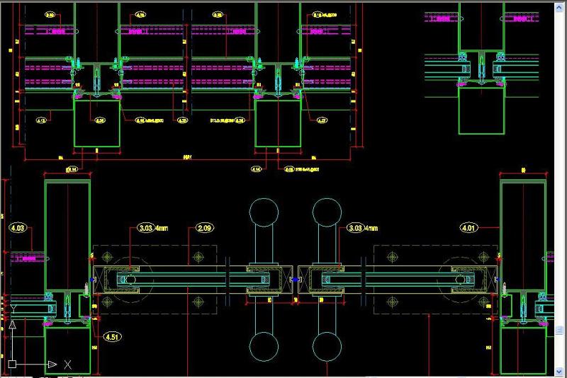 原创<a href=https://www.yitu.cn/su/7430.html target=_blank class=infotextkey>玻璃幕墙</a>CAD节点图