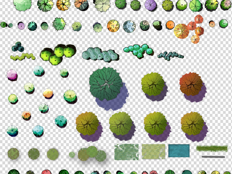 原创园林景观彩平图|园林景观后期PSD分层素材-版权<a href=https://www.yitu.cn/su/7381.html target=_blank class=infotextkey>可商用</a>