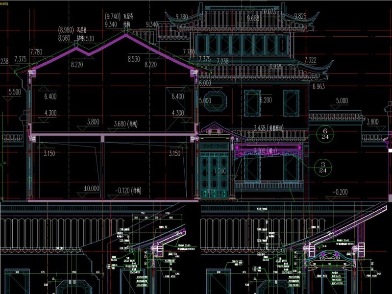 原创中式园林古建风格别墅民宿建筑徽派古建-版权<a href=https://www.yitu.cn/su/7381.html target=_blank class=infotextkey>可商用</a>