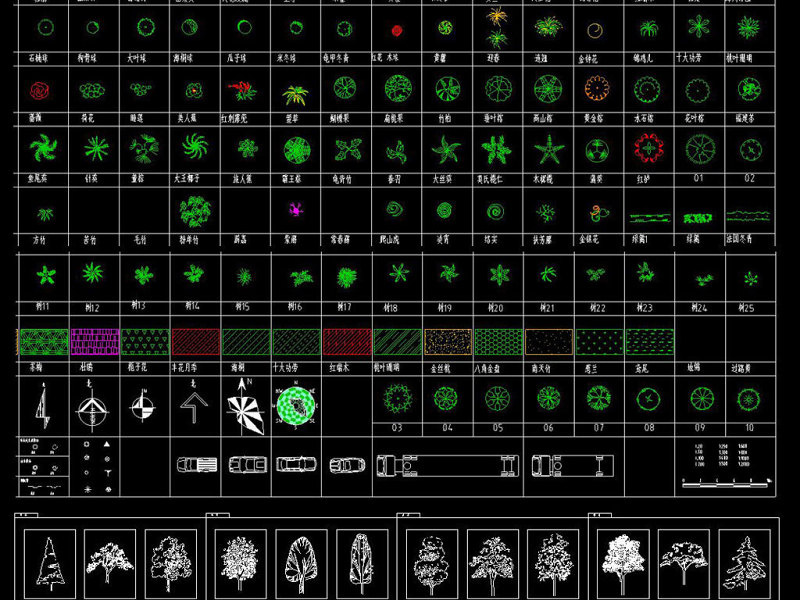 原创常用园林cad素材（店主推荐）-版权<a href=https://www.yitu.cn/su/7381.html target=_blank class=infotextkey>可商用</a>