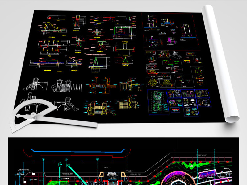 原创游乐场CAD<a href=https://www.yitu.cn/su/7937.html target=_blank class=infotextkey>图纸</a>-版权<a href=https://www.yitu.cn/su/7381.html target=_blank class=infotextkey>可商用</a>