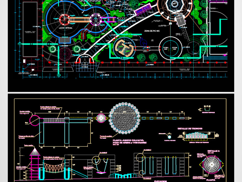 原创游乐场CAD<a href=https://www.yitu.cn/su/7937.html target=_blank class=infotextkey>图纸</a>-版权<a href=https://www.yitu.cn/su/7381.html target=_blank class=infotextkey>可商用</a>