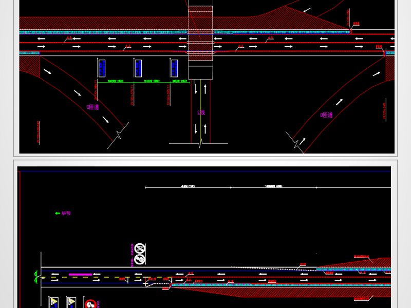 原创公路互通跨线施工<a href=https://www.yitu.cn/su/7436.html target=_blank class=infotextkey>交通</a>导行布置<a href=https://www.yitu.cn/su/7590.html target=_blank class=infotextkey>设计</a>图