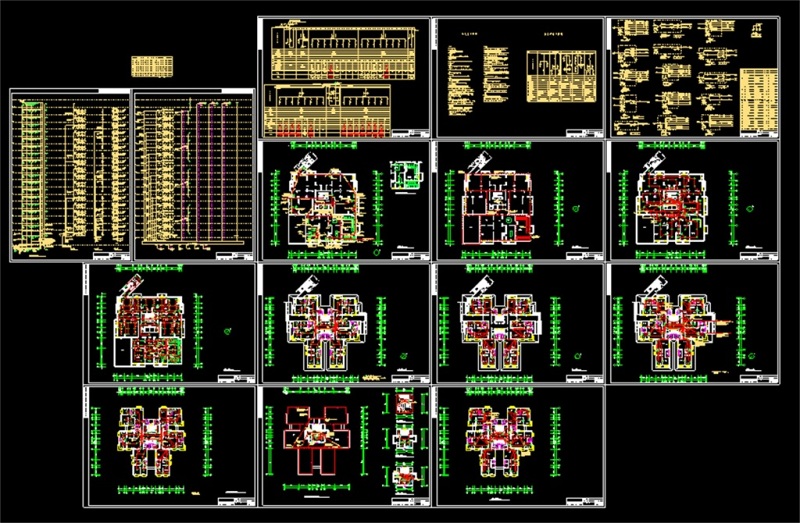 原创18层住宅<a href=https://www.yitu.cn/su/8159.html target=_blank class=infotextkey>楼</a>电气CAD施工图