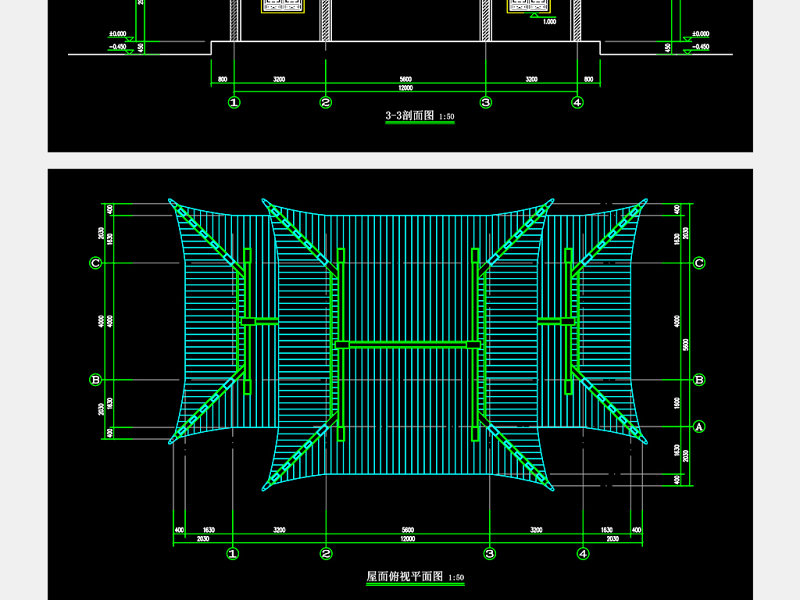 原创圆通寺<a href=https://www.yitu.cn/su/8101.html target=_blank class=infotextkey>山</a>门殿建筑结构CAD<a href=https://www.yitu.cn/su/7937.html target=_blank class=infotextkey>图纸</a>-版权<a href=https://www.yitu.cn/su/7381.html target=_blank class=infotextkey>可商用</a>