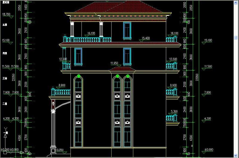 原创豪华别墅外立面CAD<a href=https://www.yitu.cn/su/7590.html target=_blank class=infotextkey>设计</a><a href=https://www.yitu.cn/su/7937.html target=_blank class=infotextkey>图纸</a>