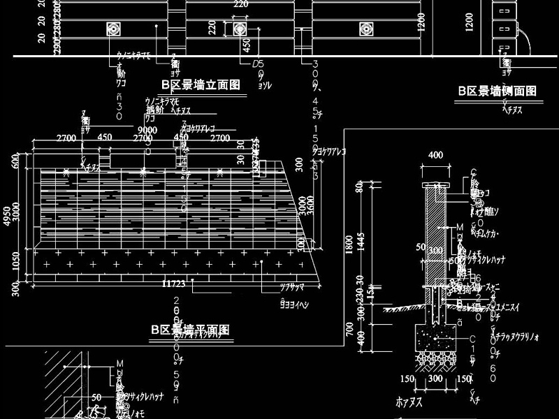 原创CAD围墙建筑结构图-版权<a href=https://www.yitu.cn/su/7381.html target=_blank class=infotextkey>可商用</a>