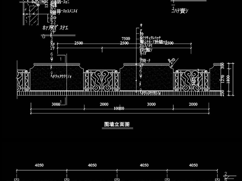 原创CAD围墙建筑结构图-版权<a href=https://www.yitu.cn/su/7381.html target=_blank class=infotextkey>可商用</a>