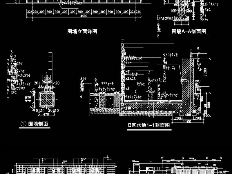 原创CAD围墙建筑结构图-版权<a href=https://www.yitu.cn/su/7381.html target=_blank class=infotextkey>可商用</a>