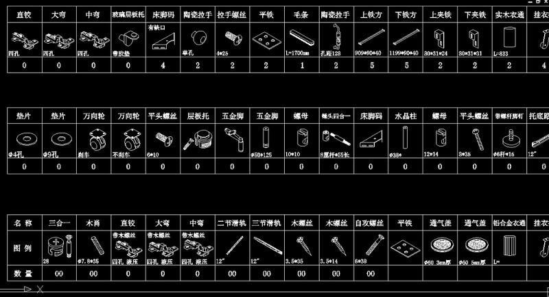 原创CAD<a href=https://www.yitu.cn/sketchup/wujin/index.html target=_blank class=infotextkey>五金</a>配件总图-版权<a href=https://www.yitu.cn/su/7381.html target=_blank class=infotextkey>可商用</a>