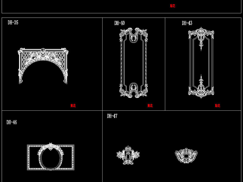 原创整木<a href=https://www.yitu.cn/su/7699.html target=_blank class=infotextkey>法式</a><a href=https://www.yitu.cn/sketchup/diaohua/index.html target=_blank class=infotextkey>雕<a href=https://www.yitu.cn/sketchup/huayi/index.html target=_blank class=infotextkey>花</a></a>角<a href=https://www.yitu.cn/sketchup/huayi/index.html target=_blank class=infotextkey>花</a>线条CAD图库-版权<a href=https://www.yitu.cn/su/7381.html target=_blank class=infotextkey>可商用</a>