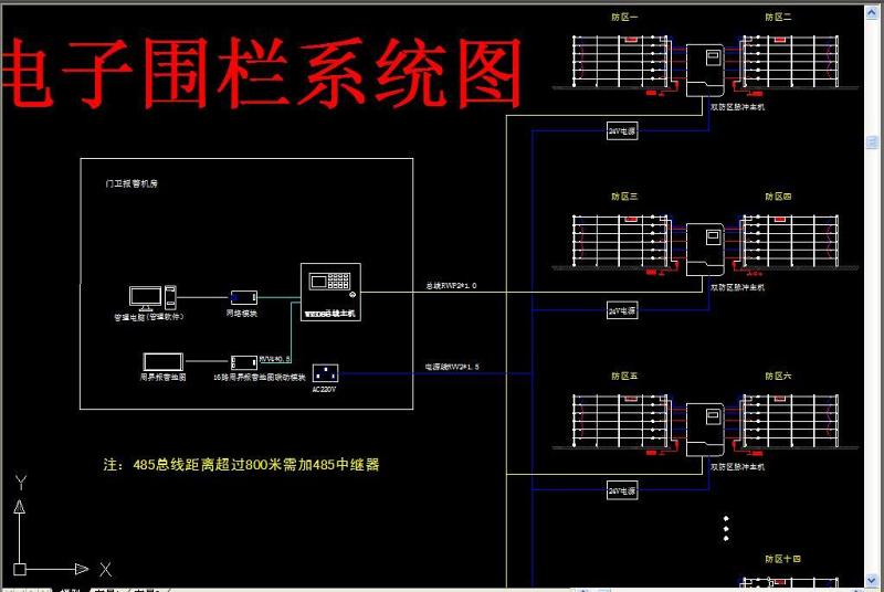 原创脉冲<a href=https://www.yitu.cn/su/7734.html target=_blank class=infotextkey>电子</a>围栏CAD系统图-版权<a href=https://www.yitu.cn/su/7381.html target=_blank class=infotextkey>可商用</a>