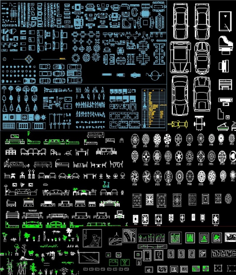 原创常用CAD图库大全-版权<a href=https://www.yitu.cn/su/7381.html target=_blank class=infotextkey>可商用</a>