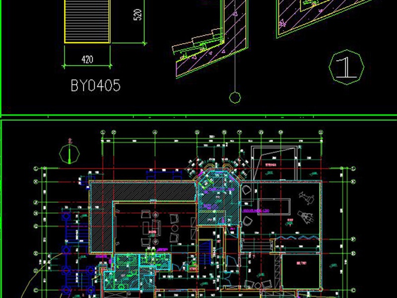 原创欧式奢华别墅建筑CAD施工图