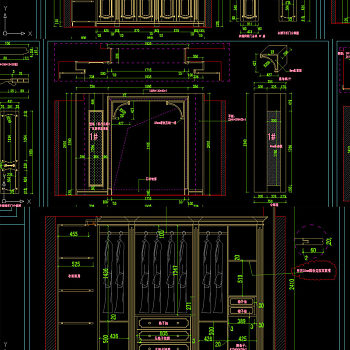 原创衣柜护墙板生产深化图纸-版权可商用
