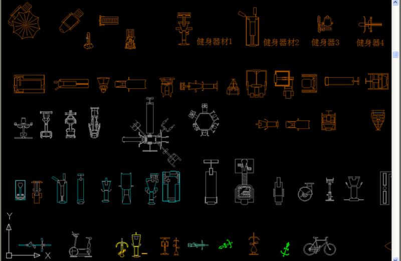 原创健身器材cad<a href=https://www.yitu.cn/su/7392.html target=_blank class=infotextkey>平面</a>素材-版权<a href=https://www.yitu.cn/su/7381.html target=_blank class=infotextkey>可商用</a>