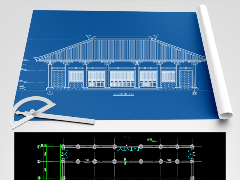 原创汉式大雄宝殿建筑结构CAD<a href=https://www.yitu.cn/su/7937.html target=_blank class=infotextkey>图纸</a>-版权<a href=https://www.yitu.cn/su/7381.html target=_blank class=infotextkey>可商用</a>