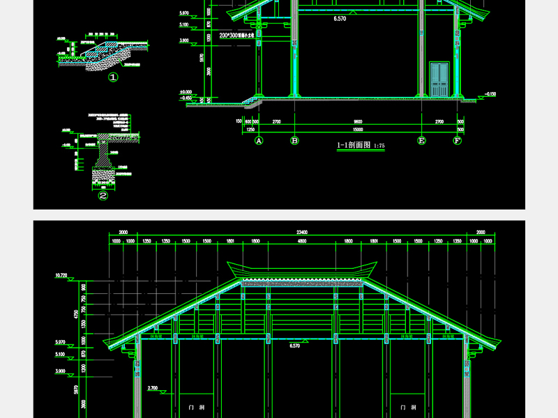 原创汉式大雄宝殿建筑结构CAD<a href=https://www.yitu.cn/su/7937.html target=_blank class=infotextkey>图纸</a>-版权<a href=https://www.yitu.cn/su/7381.html target=_blank class=infotextkey>可商用</a>