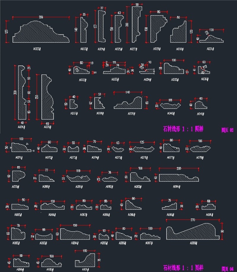 原创<a href=https://www.yitu.cn/su/6979.html target=_blank class=infotextkey>石</a>材线型素材CAD图库-版权<a href=https://www.yitu.cn/su/7381.html target=_blank class=infotextkey>可商用</a>