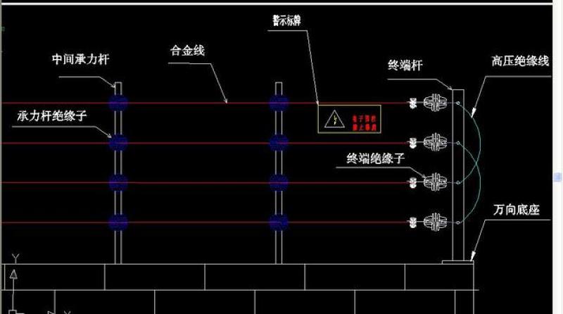 原创<a href=https://www.yitu.cn/su/7734.html target=_blank class=infotextkey>电子</a>围栏及<a href=https://www.yitu.cn/su/7323.html target=_blank class=infotextkey>室外</a><a href=https://www.yitu.cn/su/7472.html target=_blank class=infotextkey>监控</a>施工图-版权<a href=https://www.yitu.cn/su/7381.html target=_blank class=infotextkey>可商用</a>