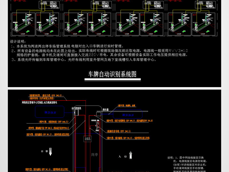 原创<a href=https://www.yitu.cn/sketchup/tingchechang/index.html target=_blank class=infotextkey><a href=https://www.yitu.cn/su/7668.html target=_blank class=infotextkey>停车场</a></a>车牌识别系统施工详图CAD弱电智能-版权<a href=https://www.yitu.cn/su/7381.html target=_blank class=infotextkey>可商用</a>