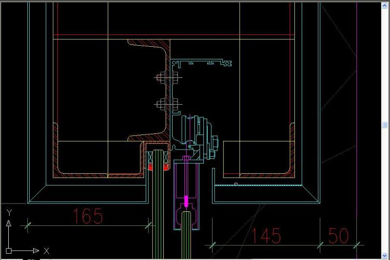 原创钢化玻璃感应门CAD-版权<a href=https://www.yitu.cn/su/7381.html target=_blank class=infotextkey>可商用</a>