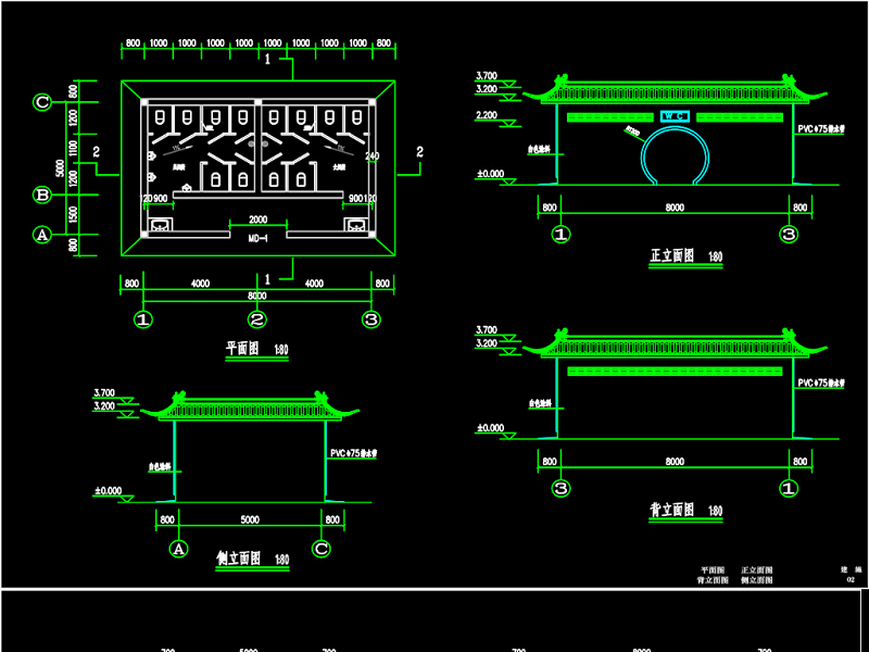 原创仿古公厕建筑结构施工CAD<a href=https://www.yitu.cn/su/7937.html target=_blank class=infotextkey>图纸</a>-版权<a href=https://www.yitu.cn/su/7381.html target=_blank class=infotextkey>可商用</a>