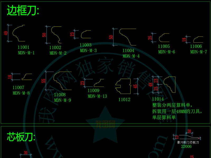 原创整木定制标准线条刀型CAD图库大全-版权<a href=https://www.yitu.cn/su/7381.html target=_blank class=infotextkey>可商用</a>