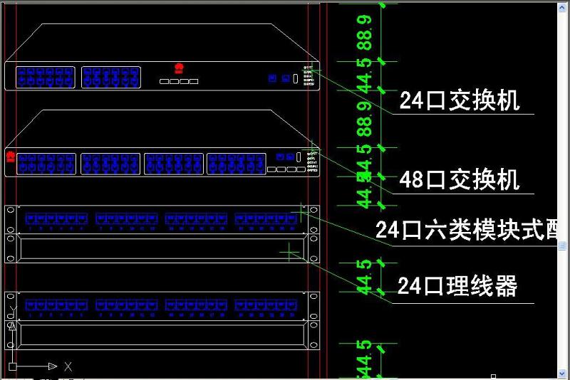 原创机柜CAD大样图-版权<a href=https://www.yitu.cn/su/7381.html target=_blank class=infotextkey>可商用</a>