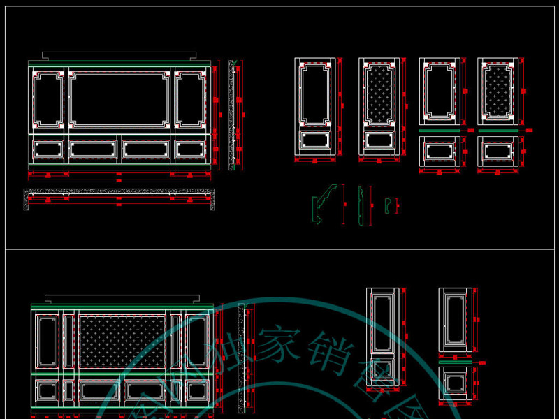 原创整木定制新中式<a href=https://www.yitu.cn/su/7944.html target=_blank class=infotextkey>背景</a>墙CAD标准图集-版权<a href=https://www.yitu.cn/su/7381.html target=_blank class=infotextkey>可商用</a>