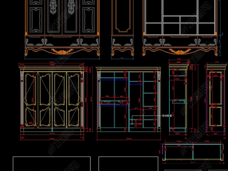 原创百款欧式<a href=https://www.yitu.cn/sketchup/diaohua/index.html target=_blank class=infotextkey>雕<a href=https://www.yitu.cn/sketchup/huayi/index.html target=_blank class=infotextkey>花</a></a>和实木<a href=https://www.yitu.cn/sketchup/yigui/index.html target=_blank class=infotextkey>衣柜</a>和<a href=https://www.yitu.cn/sketchup/xiegui/index.html target=_blank class=infotextkey>鞋柜</a>CAD图库-版权<a href=https://www.yitu.cn/su/7381.html target=_blank class=infotextkey>可商用</a>