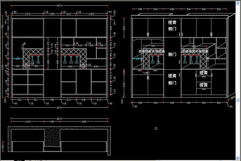 原创榻榻米CAD固装柜子CAD