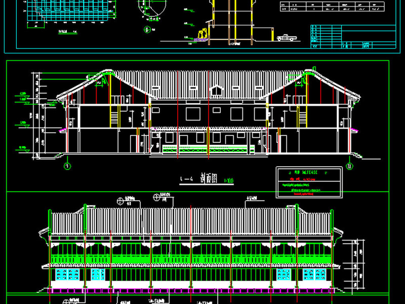 原创农村<a href=https://www.yitu.cn/su/6922.html target=_blank class=infotextkey>徽派别墅</a>CAD施工图