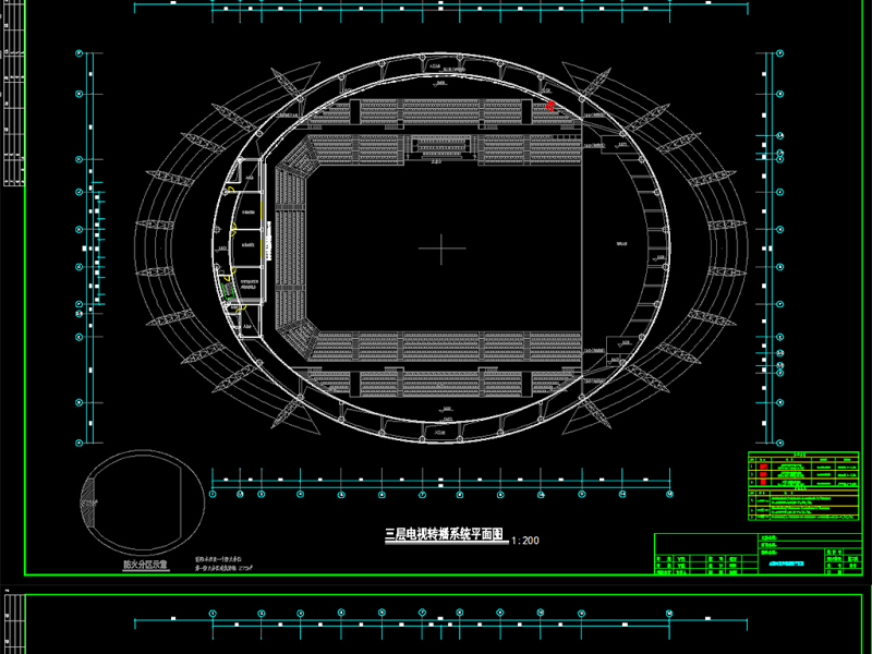 原创体育馆比赛系统及<a href=https://www.yitu.cn/sketchup/yingxiang/index.html target=_blank class=infotextkey><a href=https://www.yitu.cn/su/7223.html target=_blank class=infotextkey>音响</a></a>扩声系统全套施工图CAD弱电智能化