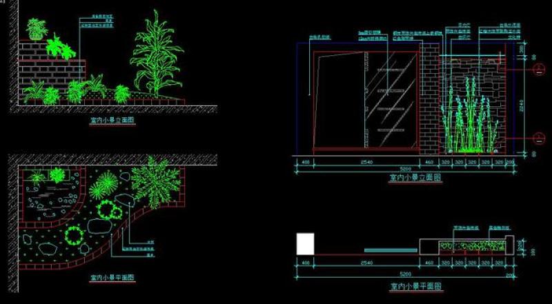 原创CAD室内小景园林景观立面图施工图节点-版权<a href=https://www.yitu.cn/su/7381.html target=_blank class=infotextkey>可商用</a>