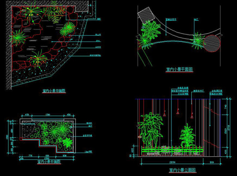 原创CAD室内小景园林景观立面图施工图节点-版权<a href=https://www.yitu.cn/su/7381.html target=_blank class=infotextkey>可商用</a>