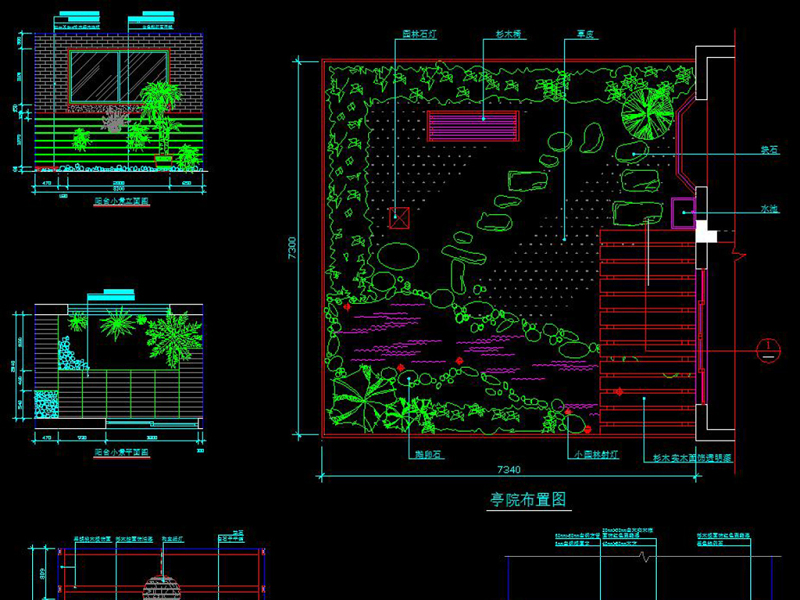 原创CAD室内小景园林景观立面图施工图节点-版权<a href=https://www.yitu.cn/su/7381.html target=_blank class=infotextkey>可商用</a>