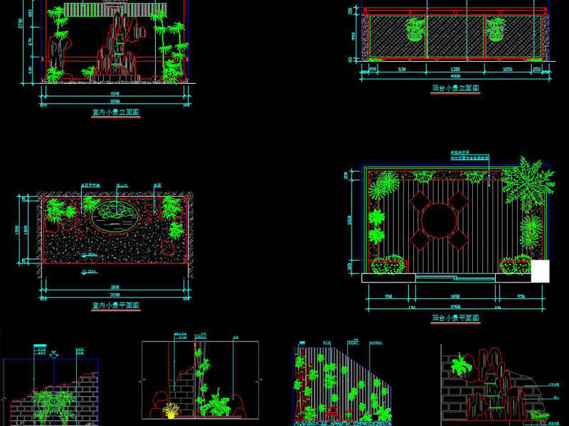 原创CAD室内小景园林景观立面图施工图节点-版权<a href=https://www.yitu.cn/su/7381.html target=_blank class=infotextkey>可商用</a>