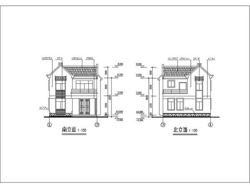 原创现代中式别墅cad建筑<a href=https://www.yitu.cn/su/7590.html target=_blank class=infotextkey>设计</a>图