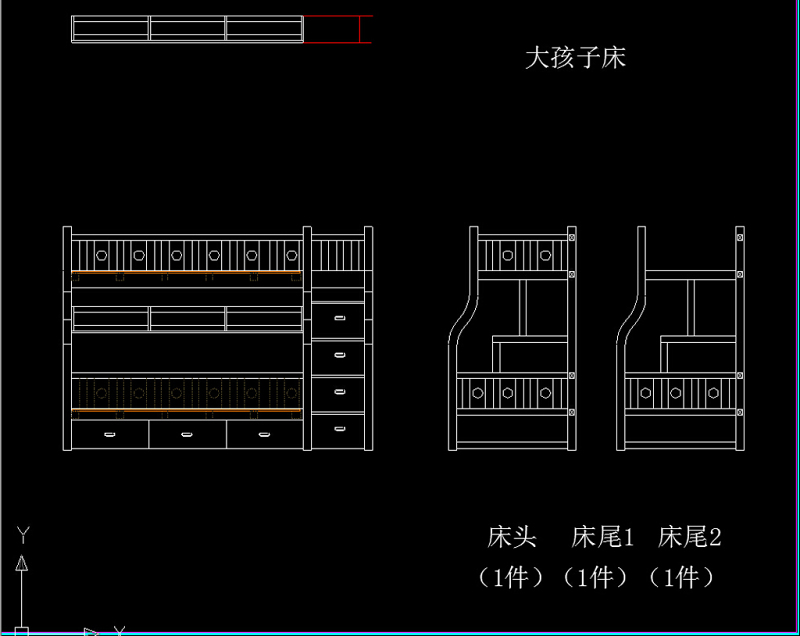 原创上下床<a href=https://www.yitu.cn/su/7106.html target=_blank class=infotextkey>高低床</a><a href=https://www.yitu.cn/sketchup/ertong/index.html target=_blank class=infotextkey>儿童</a>床CAD图库-版权<a href=https://www.yitu.cn/su/7381.html target=_blank class=infotextkey>可商用</a>