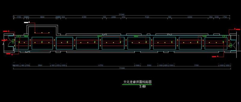 原创全套专用教室CAD施工图电路图