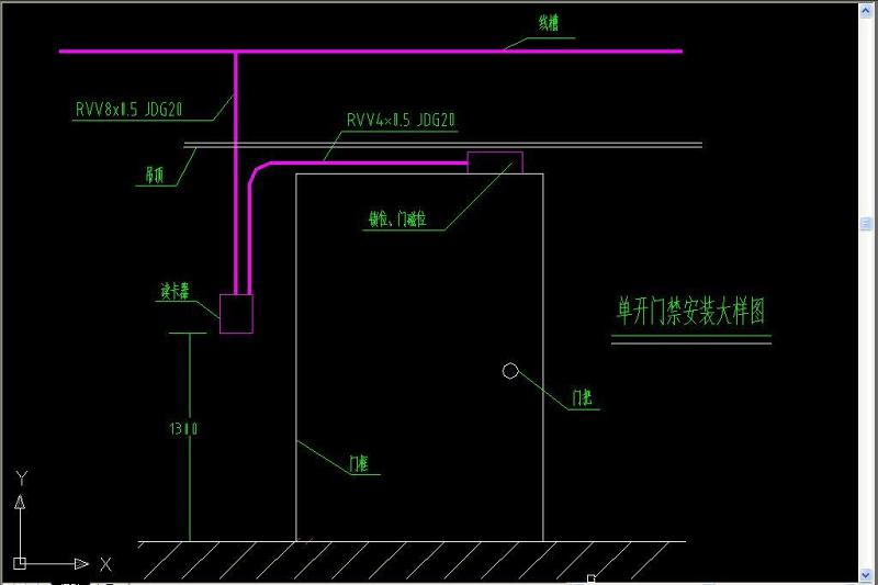 原创门禁安装大样图