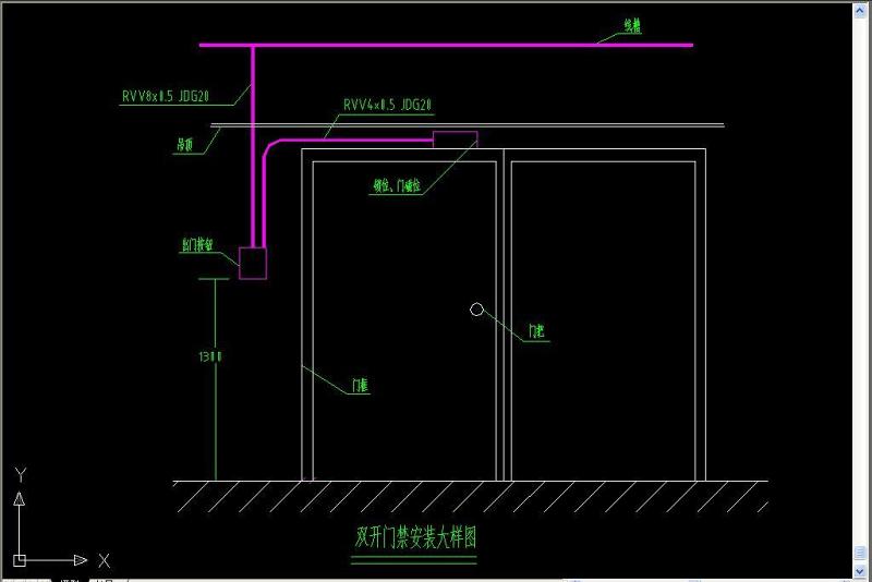 原创门禁安装大样图