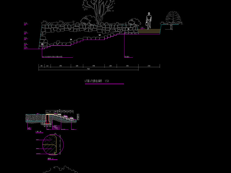 原创园林台阶坡道CAD<a href=https://www.yitu.cn/su/7590.html target=_blank class=infotextkey>设计</a>图