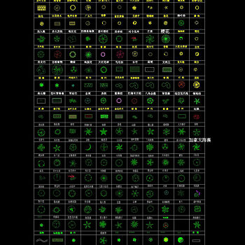原创CAD植物平面图块