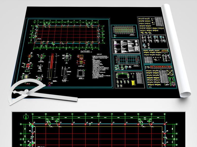 原创轻钢架结构厂房CAD<a href=https://www.yitu.cn/su/7590.html target=_blank class=infotextkey>设计</a>图-版权<a href=https://www.yitu.cn/su/7381.html target=_blank class=infotextkey>可商用</a>