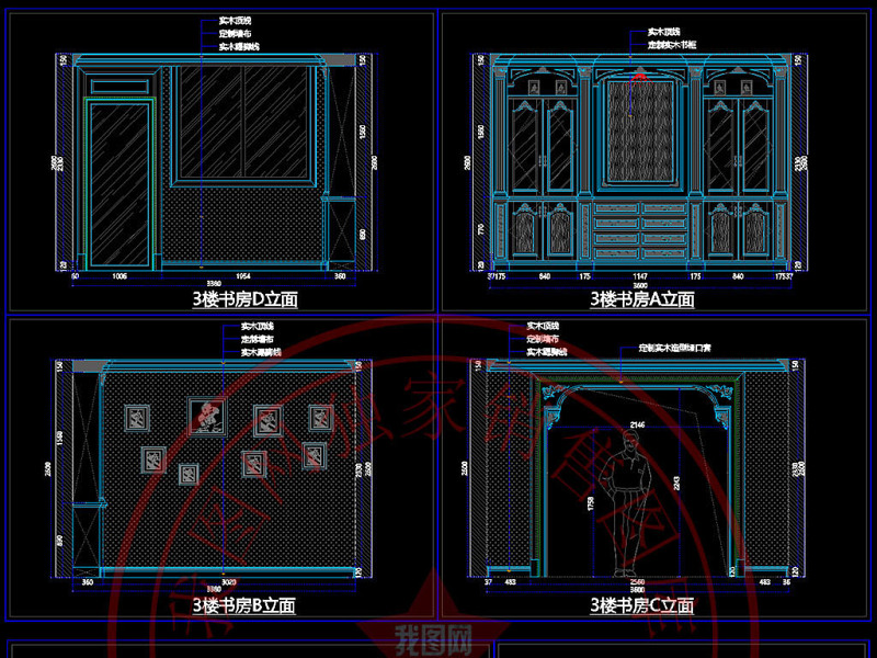 原创别墅护墙板柜类中西厨案例CAD<a href=https://www.yitu.cn/su/7937.html target=_blank class=infotextkey>图纸</a>