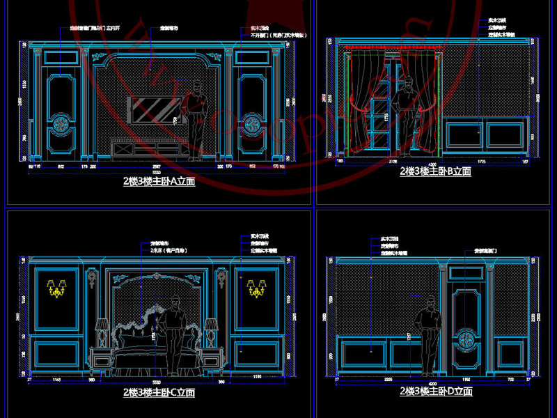 原创别墅护墙板柜类中西厨案例CAD<a href=https://www.yitu.cn/su/7937.html target=_blank class=infotextkey>图纸</a>