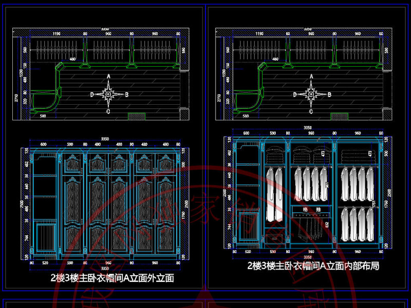 原创别墅护墙板柜类中西厨案例CAD<a href=https://www.yitu.cn/su/7937.html target=_blank class=infotextkey>图纸</a>